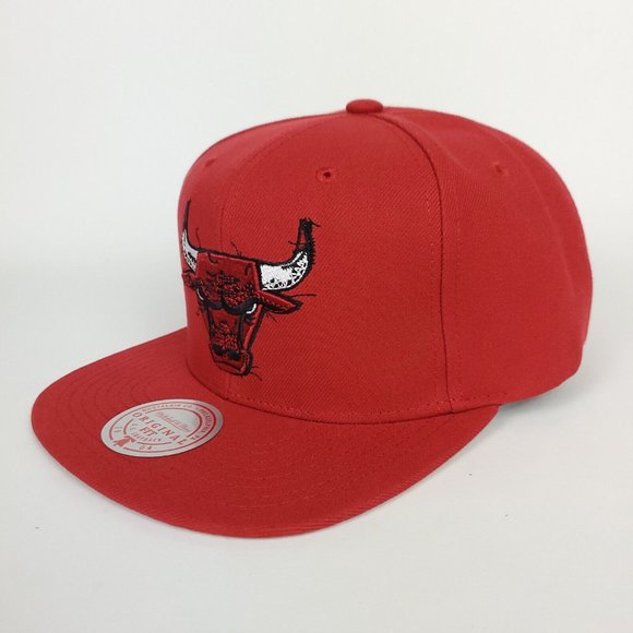 Chicago Bulls Mitchell & Ness NBA Snapback Hat 3D Logo Glitch Out Red Cap NWT - Picture 7 of 8
